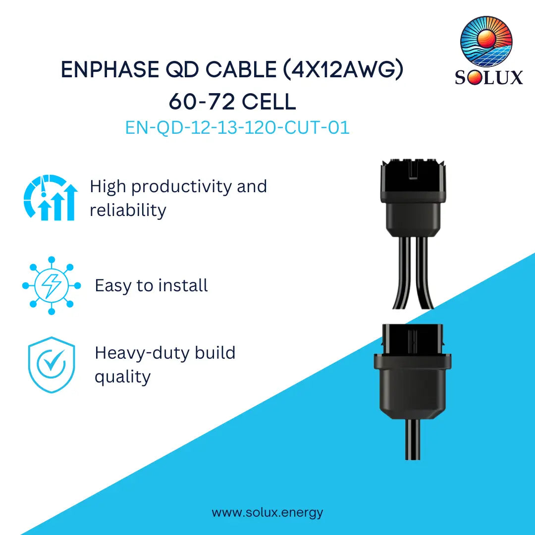 This is an image of Enphase QD Cable (4x12AWG) 60-72 cell for ease of wiring installation